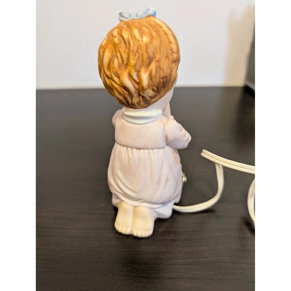 VTG MCM CUTE Lefton Praying Baby Girl Figurine #3115 Porcelain‎ Night Light
